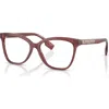 Burberry 54mm Cat Eye Optical Glasses In Burgundy