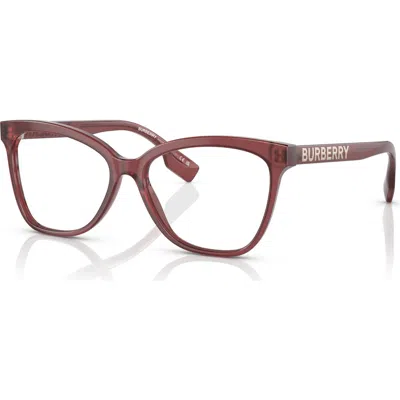 Burberry 54mm Cat Eye Optical Glasses In Burgundy