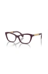 Burberry 54mm Cat Eye Optical Glasses In Burgundy
