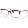 Burberry 54mm Cat Eye Optical Glasses In Burgundy