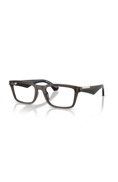 Burberry 54mm Rectangle Optical Glasses In Brown