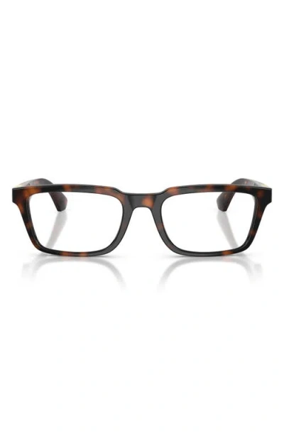 Burberry 54mm Rectangular Optical Glasses In Brown