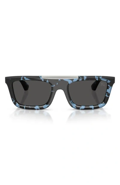Burberry 54mm Rectangular Sunglasses In Blue