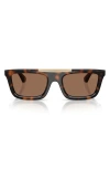 Burberry 54mm Rectangular Sunglasses In Brown