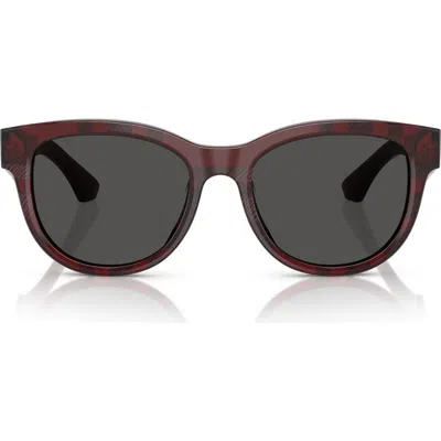 Burberry 54mm Round Sunglasses In Matte Red