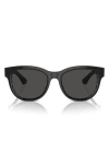 Burberry Womens Black Be4432u Round-frame Acetate Sunglasses In Shiny Black