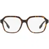 Burberry 54mm Square Optical Glasses In Brown