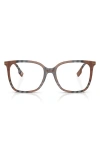 Burberry 54mm Square Optical Glasses In Brown
