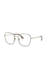 Burberry 54mm Square Optical Glasses In Gold