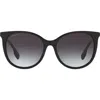 Burberry 55mm Cat Eye Sunglasses In Black/grey Gradient