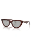 Burberry 55mm Cat Eye Sunglasses In Red