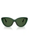 Burberry 55mm Cat Eye Sunglasses In Green/dark Green