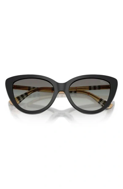 Burberry 55mm Cat Eye Sunglasses In Black
