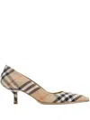 Burberry 55mm Check Dame Pumps In Neutral