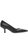 Burberry 55mm Dame Pointed-toe Check-embossed Pumps In Black