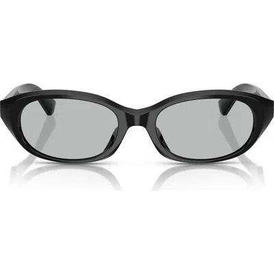 Burberry 55mm Oval Sunglasses In Black