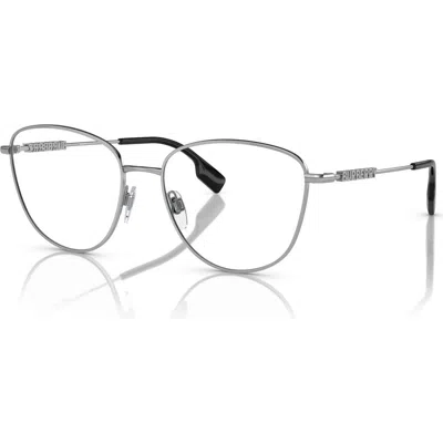 Burberry 55mm Phantos Optical Glasses In Silver