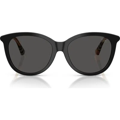 Burberry Check Sand Phantos Ladies Sunglasses Be4455f 416187 55 In Black