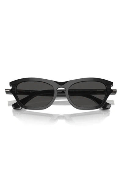 Burberry 55mm Pillow Sunglasses In Black/ Pink