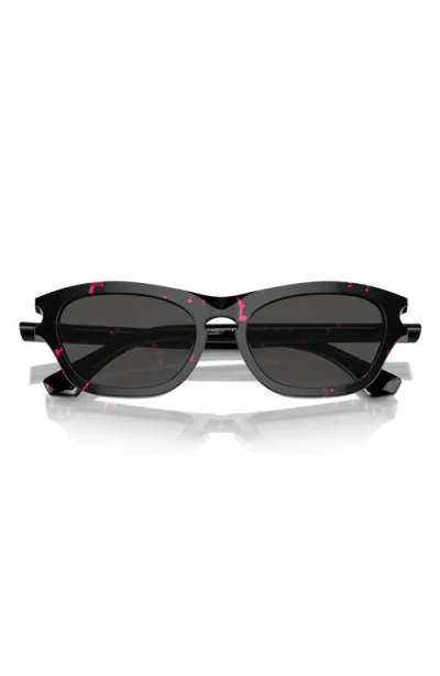 Burberry 55mm Pillow Sunglasses In Black/dark Grey