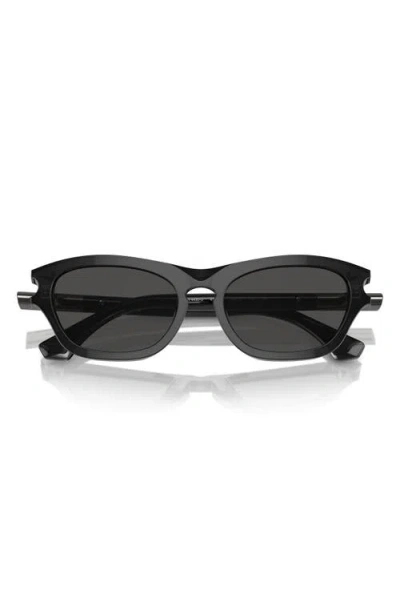 Burberry 55mm Pillow Sunglasses In Black/pink
