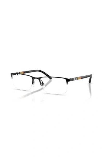 Burberry 55mm Rectangle Optical Glasses In Black