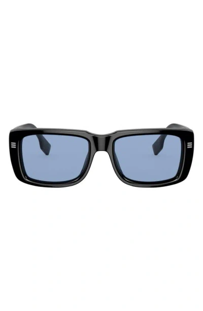 Burberry 55mm Rectangle Sunglasses In Black