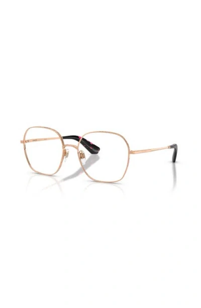 Burberry 55mm Square Optical Glasses In Gold