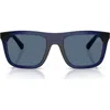 Burberry 55mm Square Sunglasses In Blue/dark Blue