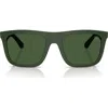 Burberry 55mm Square Sunglasses In Matte Green/dark Green