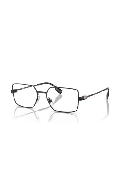 Burberry 56mm Rectangle Optical Glasses In Black
