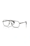 Burberry 56mm Rectangle Optical Glasses In Black