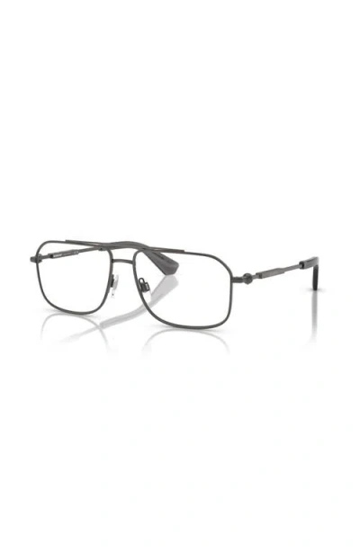 Burberry 56mm Rectangle Optical Glasses In Black