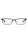Burberry 56mm Rectangular Optical Glasses In Brown