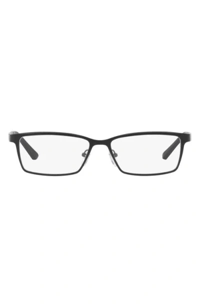 Burberry 56mm Rectangular Optical Glasses In Black