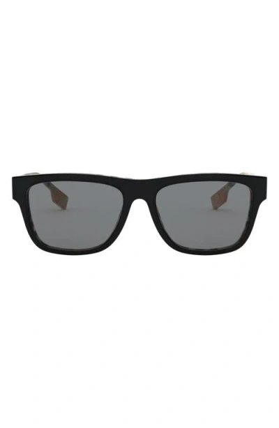 Burberry 56mm Rectangular Sunglasses