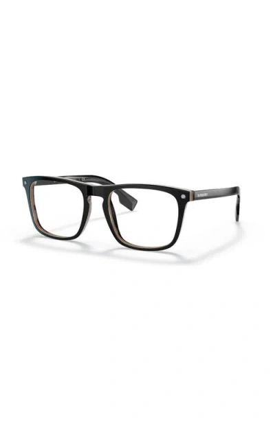 Burberry 56mm Square Optical Glasses In Blue