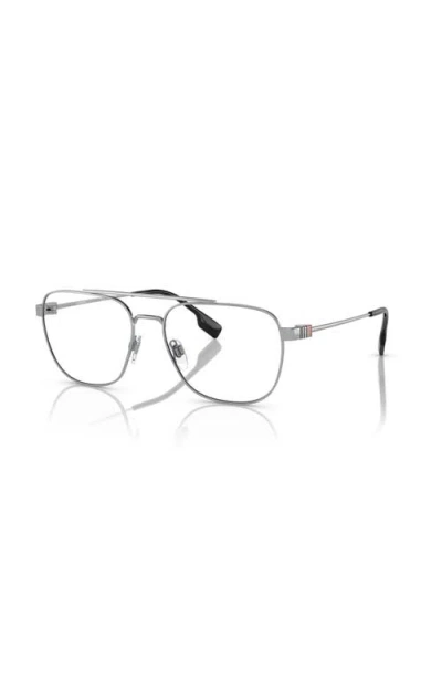 Burberry 57mm Square Optical Glasses In Silver
