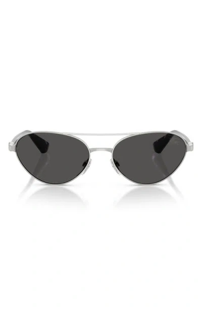 Burberry 58mm Pilot Sunglasses In Silver