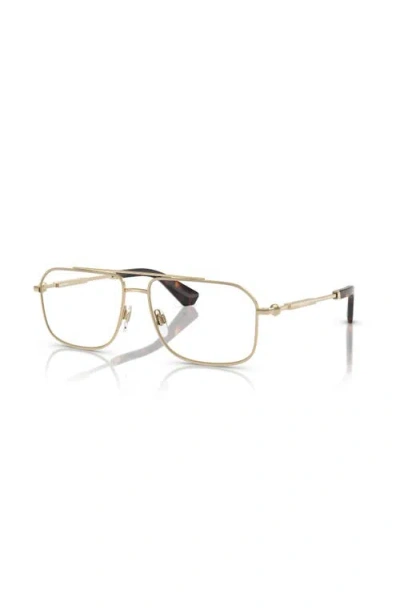 Burberry 58mm Rectangle Optical Glasses In Gold