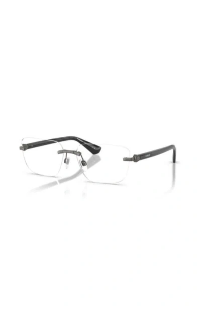 Burberry 58mm Rectangle Optical Glasses In Metallic