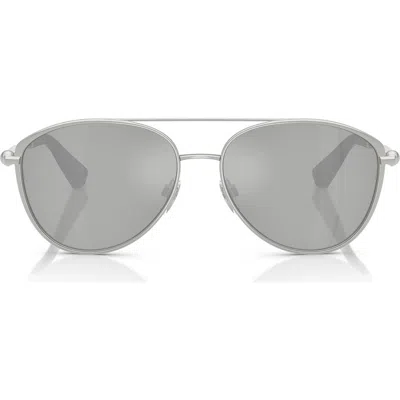 Burberry 59mm Pilot Sunglasses In Silver