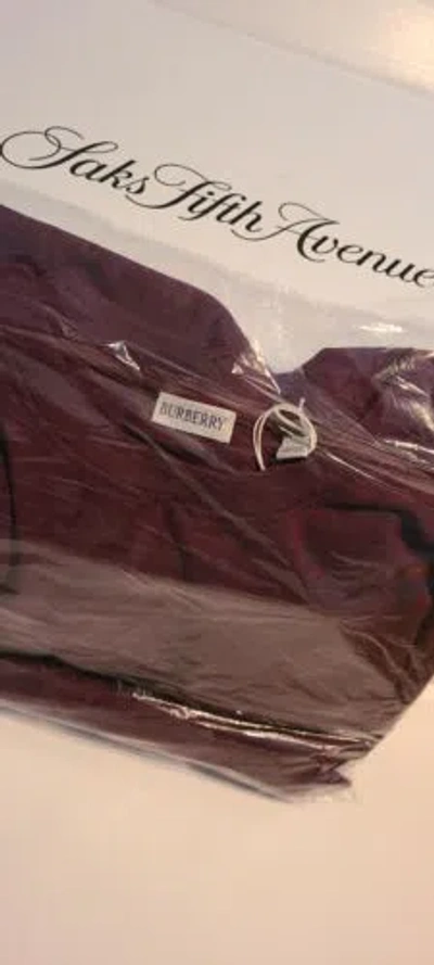 Pre-owned Burberry $600  Limited Edition T Shirt Men Size 2xl Burgand Embroidered Logo In Red