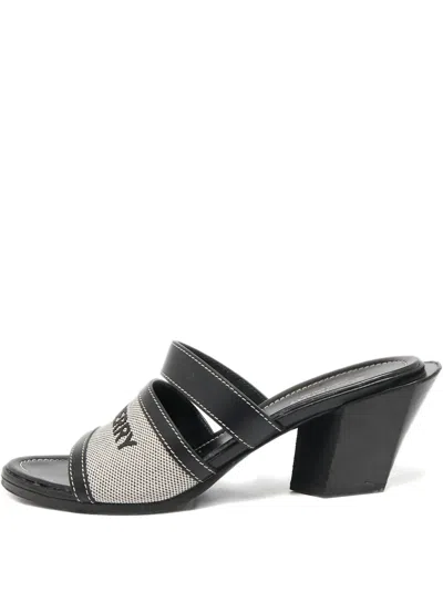Pre-owned Burberry 60mm Honour Sandals In Gray