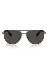 Burberry 60mm Pilot Sunglasses In Dark Grey