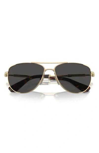 Burberry 60mm Pilot Sunglasses In Gold