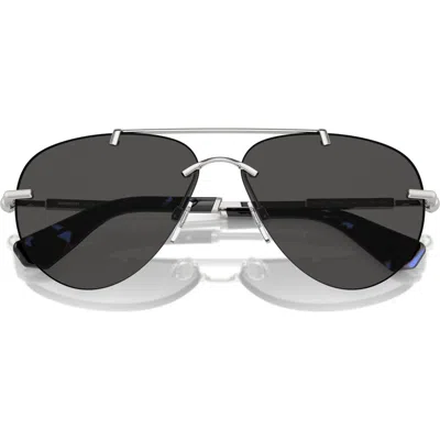 Burberry 60mm Pilot Sunglasses In Metallic