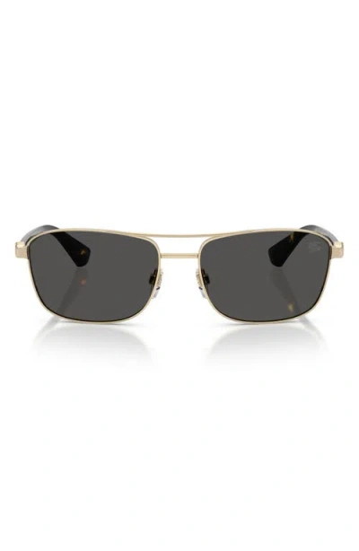 Burberry 60mm Rectangular Sunglasses In Silver