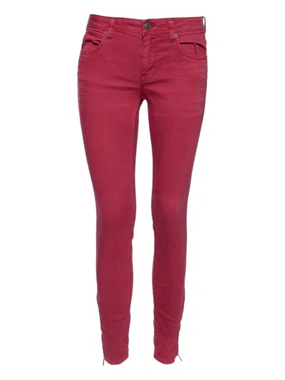 Pre-owned Burberry 621138 Burgundy In Red