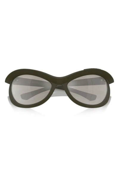 Burberry 66mm Oversize Irregular Sunglasses In Green